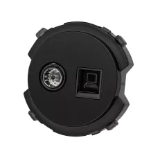 Розетка компьютерная RJ45 + TV розетка оконечная агат, 
