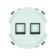 Розетка компьютерная двойная RJ45 фисташковая, 