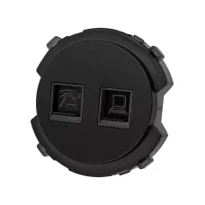 Розетка телефонная RJ11 + компьютерная RJ45 агат, 