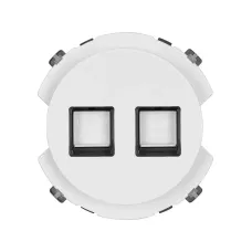 Розетка телефонная RJ11 + компьютерная RJ45 белая, 