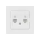 Розетка компьютерная двойная RJ45 белая 