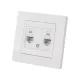 Розетка компьютерная двойная RJ45 белая 