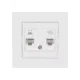 Розетка телефонная RJ11 + компьютерная RJ45 белая 