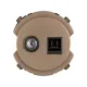 Розетка компьютерная RJ45 + TV розетка оконечная бронза, 