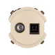 Розетка компьютерная RJ45 + TV розетка оконечная шампань, 