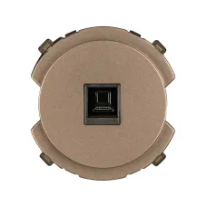 Розетка компьютерная RJ45 бронза, 