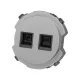 Розетка компьютерная двойная RJ45 платина, 