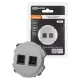 Розетка компьютерная двойная RJ45 платина, 