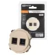 Розетка компьютерная двойная RJ45 шампань, 