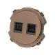 Розетка телефонная RJ11 + компьютерная RJ45 бронза, 