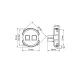 Розетка телефонная RJ11 + компьютерная RJ45 бронза, 