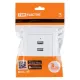 Розетка 2USB порт 2,1А 5В белая 