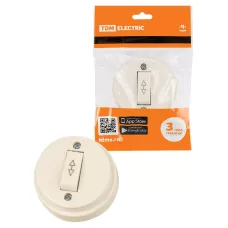 Переключатель на 2 направления 1-кл. открытой установки IP20 10А сл. кость 
