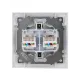 Розетка компьютерная двойная RJ45 металлик 