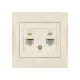 Розетка компьютерная двойная RJ45 сл. кость  
