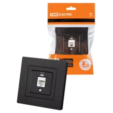 Розетка компьютерная RJ45 черная 