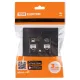 Розетка телефонная RJ11 + компьютерная RJ45 черная 