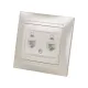 Розетка компьютерная двойная RJ45 перламутр 