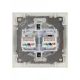 Розетка компьютерная двойная RJ45 перламутр 