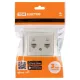 Розетка компьютерная двойная RJ45 перламутр 
