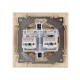 Розетка компьютерная двойная RJ45 сосна 