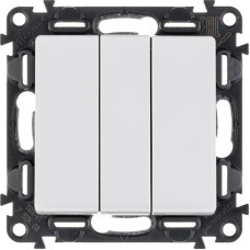 Выключатель 3-кл. СП Valena Life 10А IP20 250В 10AX с лицев. панелью винтов. зажимы механизм бел. Leg 752403