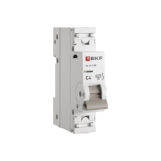 Выключатель автоматический модульный 1п C 4А 6кА ВА 47-63N PROxima EKF M636104C