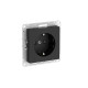 Розетка AtlasDesign 16А с заземл. быстрозажим. клем. механизм карбон SE ATN001043S