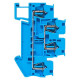 Колодка клеммная ST-2.5 26А пружинная двойн. син. EKF plc-jxb-st-2.5-4-2-blue