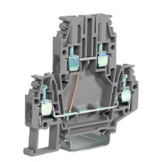 DBC.4/CI/GR(Ex) Клемма проходная 4 кв.мм., 2 уровня, уровни перемкнуты, винт DKC ZDB417GR