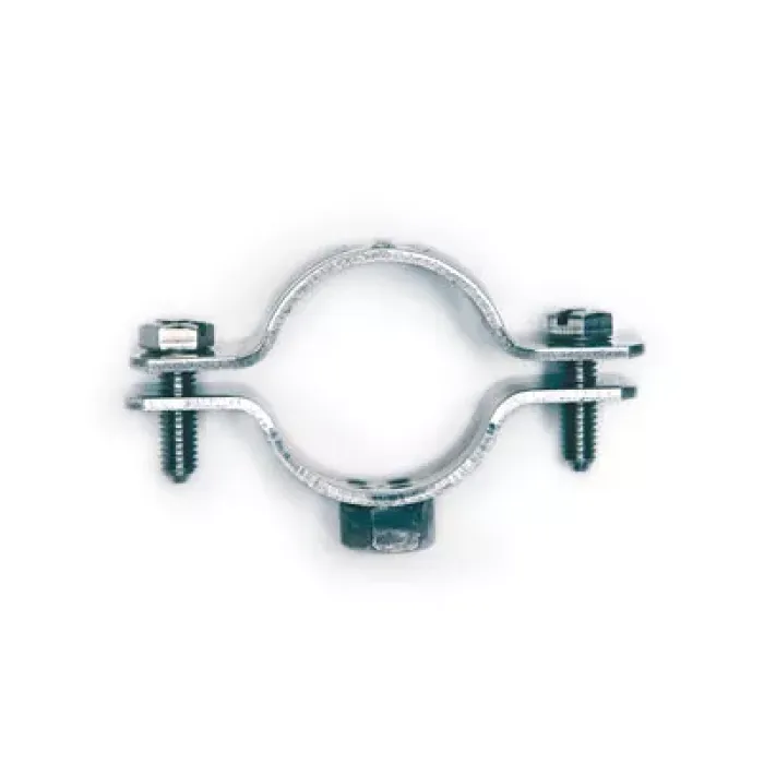 Хомут стальной 1/2" (18-24 мм) с приварной гайкой М8, оцинкованный DKC 6040-P12