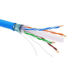 Информационный кабель экранированный F/UTP 4х2 CAT6, LSZH, синий DKC RN6FULS3BL