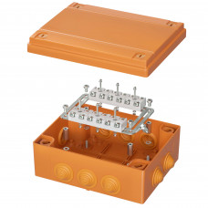 Коробка пластиковая FS с кабельными вводами и клеммниками,IP55,240х190х90мм, 12р, 450V,32A,10мм.кв DKC FSK411210