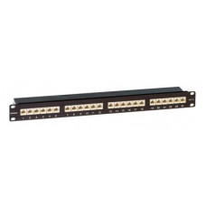 Патч-панель 19",1U,CAT6, 24 порта RJ45, экранированная DKC RN6PPF241BK