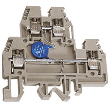 DAS.4/V120GR, 2х уровневый проходной зажим серый 4 кв.мм с варистором между уровнями 120 В DKC ZDSV120GR