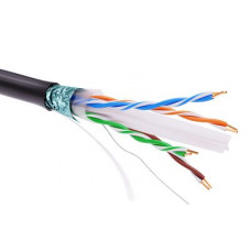 Информационный кабель экранированный F/UTP 4х2 CAT6, PE, чёрный DKC RN6FUPE3BK