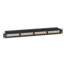 Патч-панель 19",1U,CAT6A, 24 порта RJ45, экранированная DKC RN6APPF241BK