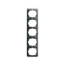 Рамка 5-м Alpha exclusive верт. платина ABB 1754-0-4381