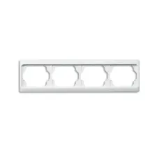 Рамка 4-м Alpha exclusive горизонт. бел. глянцевый ABB 1754-0-4155