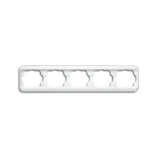 Рамка 5-м Alpha nea горизонт. бел. глянцевый ABB 1754-0-2932