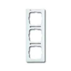 Рамка 3-м Reflex SI linear верт. с полем для надписи альпийский бел. ABB 1754-0-4061