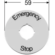 Шильдик круглый *EMERGENCY STOP* SK615546-2 ABB