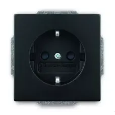 Розетка Schuko Future/solo 16А 250В с LED подсвет. черн. бархат ABB 2013-0-5331
