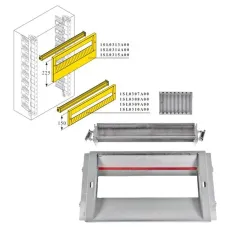 DIN-рейка + пластрон H=225мм для шкафов Gemini (размер 4-5) ABB 1SL0314A00