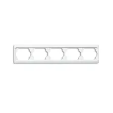 Рамка 5-м Alpha exclusive горизонт. бел. глянцевый ABB 1754-0-4157