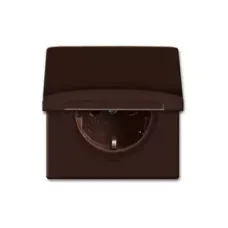 Розетка Schuko Allwetter44 16А 250В 20 EUGK-31-101 с защ. крышкой (уплот. кольцо в комплекте) IP44 корич. ABB 2064-0-0286