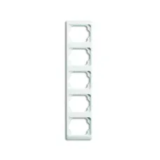 Рамка 5-м Alpha exclusive верт. бел. глянцевый ABB 1754-0-4158