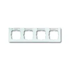 Рамка 4-м Reflex SI linear горизонт. с полем для надписи альпийский бел. ABB 1754-0-4064