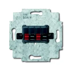 Розетка 4п для громкоговорителя черн. ABB 0230-0-0404