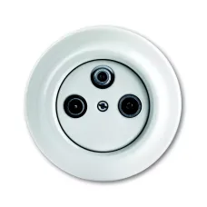 Розетка TV-R-SAT Decento оконечная в сборе альпийский бел. ABB 1724-0-4309